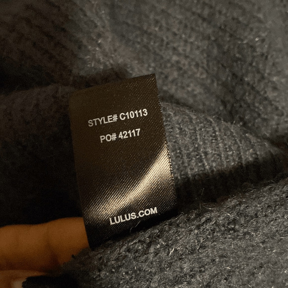 Lulus Green Knitted Stretch Batwing Long Sleeve V-Neck Pullover Sweater Sz Small - Picture 6 of 8